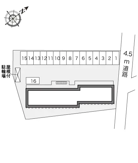 ★手数料０円★岡山市中区平井６丁目　月極駐車場（LP）